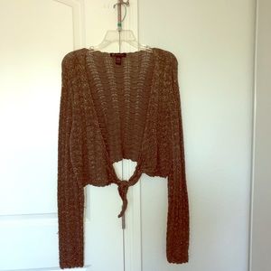 Shrug with gold shimmer